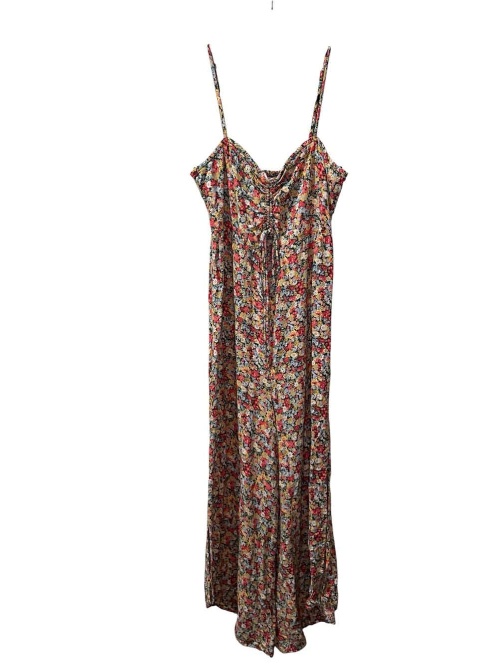 O’Neill Floral Jumper Adjustable Spaghetti Straps Flowy Size S 100% Viscose